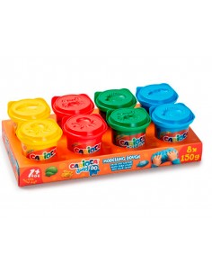 Pasta de modelar carioca baby do 150 ml caja de 8 unidades colores surtidos