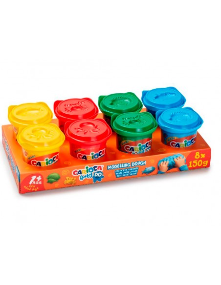 Pasta de modelar carioca baby do 150 ml caja de 8 unidades colores surtidos