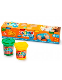 Pasta de modelar carioca baby do 150 ml caja de 4 unidades colores surtidos