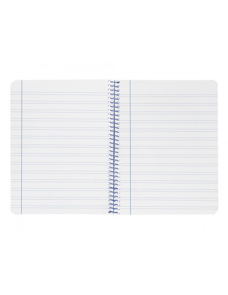 Cuaderno espiral liderpapel a4 wonder tapa plastico 80h 90gr pauta ancha 3,5mm con margen color verde oscuro