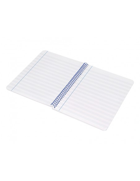 Cuaderno espiral liderpapel a4 wonder tapa plastico 80h 90gr pauta ancha 3,5mm con margen color amarillo