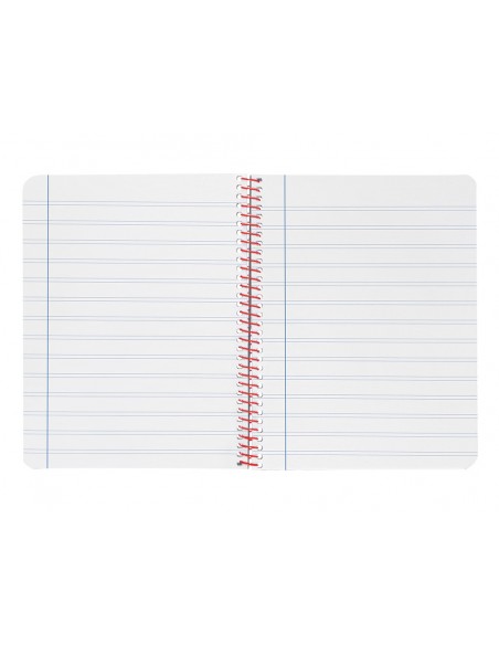Cuaderno espiral liderpapel a4 wonder tapa plastico 80h 90gr pauta estrecha 2,5mm con margen color negro