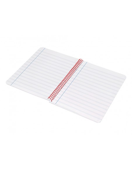 Cuaderno espiral liderpapel a4 wonder tapa plastico 80h 90gr pauta estrecha 2,5mm con margen color negro
