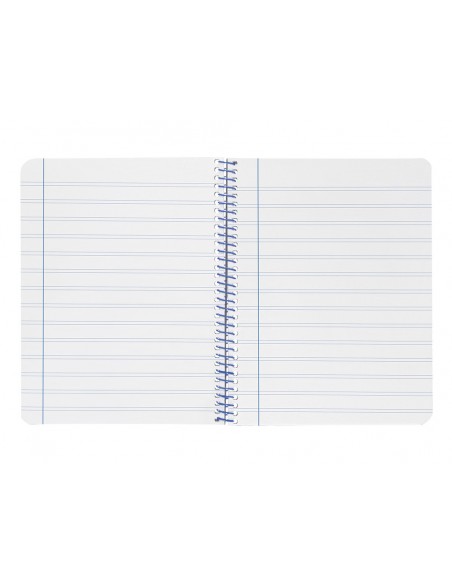 Cuaderno espiral liderpapel a4 wonder tapa plastico 80h 90gr pauta estrecha 2,5mm con margen color amarillo
