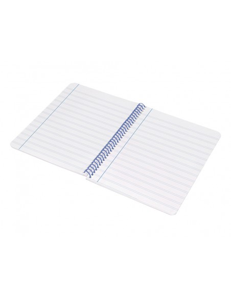 Cuaderno espiral liderpapel a4 wonder tapa plastico 80h 90gr pauta estrecha 2,5mm con margen color amarillo