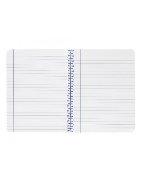 Cuaderno espiral liderpapel a4 wonder tapa plastico 80h 90gr rayado horizontal con margen color verde oscuro