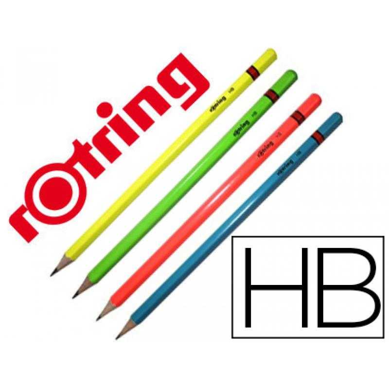 Lápices de grafito rotring neon hb cuerpo colores surtidos - Imagen 1