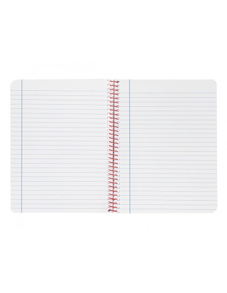 Cuaderno espiral liderpapel a4 wonder tapa plastico 80h 90gr rayado horizontal con margen color negro
