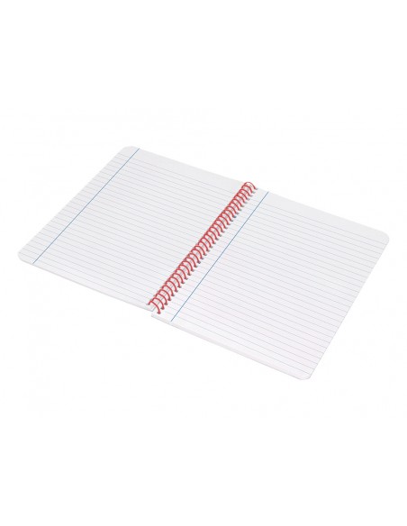 Cuaderno espiral liderpapel a4 wonder tapa plastico 80h 90gr rayado horizontal con margen color negro