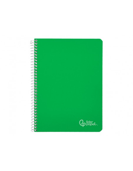 Cuaderno espiral liderpapel a4 witty tapa dura 80h 90gr pauta 3,5mm con margen color verde