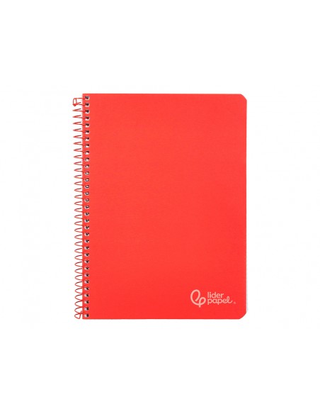 Cuaderno espiral liderpapel a4 witty tapa dura 80h 90gr pauta 3,5mm con margen color rojo