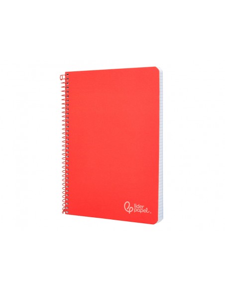 Cuaderno espiral liderpapel a4 witty tapa dura 80h 90gr pauta 2,5mm con margen color rojo