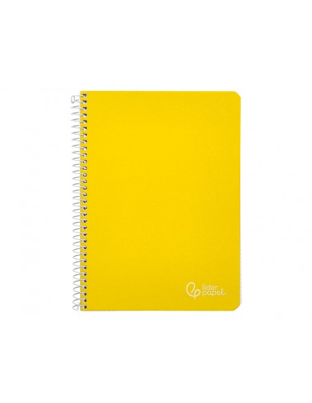 Cuaderno espiral liderpapel a4 witty tapa dura 80h 90gr pauta 2,5mm con margen color amarillo