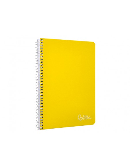 Cuaderno espiral liderpapel a4 witty tapa dura 80h 90gr pauta 2,5mm con margen color amarillo