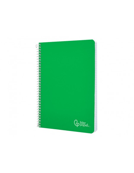 Cuaderno espiral liderpapel din a4 witty tapa dura 80h 90gr rayado horizontal con margen color verde