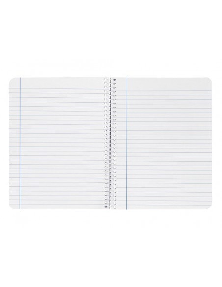 Cuaderno espiral liderpapel din a4 witty tapa dura 80h 90gr rayado horizontal con margen color negro