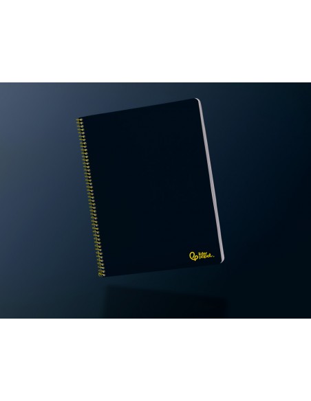 Cuaderno espiral liderpapel a4 smart tapa blanda 80h 75gr pauta 3,5mm con margen color negro