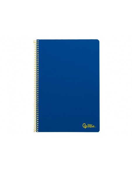 Cuaderno espiral liderpapel a4 smart tapa blanda 80h 75gr rayado horizontal con margen color azul oscuro