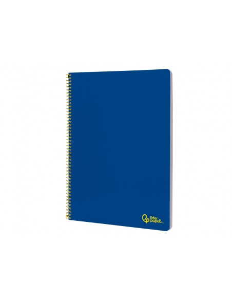 Cuaderno espiral liderpapel a4 smart tapa blanda 80h 75gr rayado horizontal con margen color azul oscuro