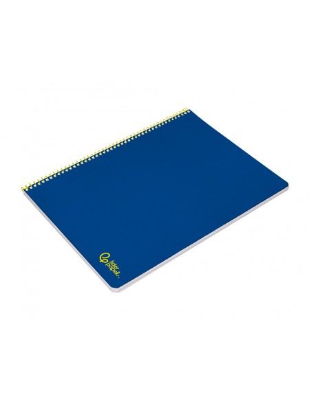 Cuaderno espiral liderpapel a4 smart tapa blanda 80h 75gr rayado horizontal con margen color azul oscuro