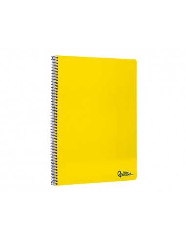 Cuaderno espiral liderpapel a4 smart tapa blanda 80h 75gr rayado horizontal con margen color amarillo