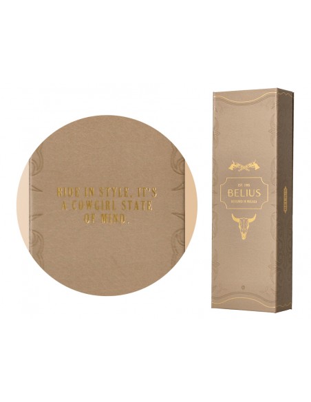 Roller belius wild west aluminio color beige tinta color negro caja de diseño
