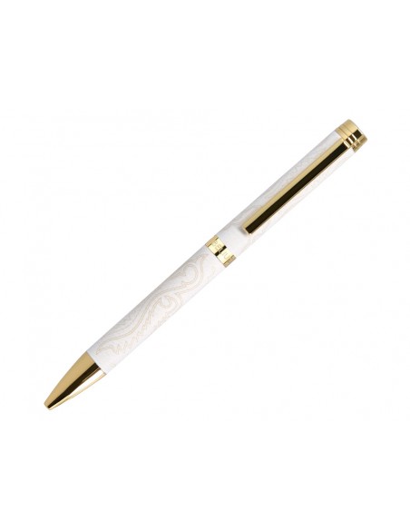 Boligrafo belius wild west aluminio color crema dorado tinta color azul caja de diseño