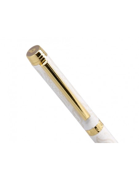 Boligrafo belius wild west aluminio color crema dorado tinta color azul caja de diseño