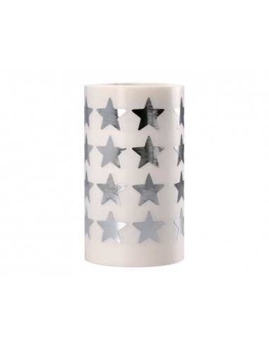 Gomets liderpapel autoadhesivo estrellas plateadas 20 mm 1500 unidades en caja de carton