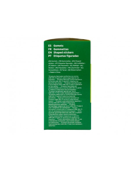 Gomets liderpapel autoadhesivo redondo abecedario 20 mm colores surtidos rollo de 1000 unidades en caja de carton