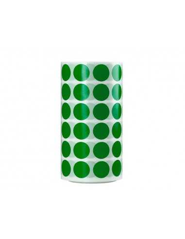 Gomets liderpapel autoadhesivo circulos 15 mm verde rollo de 2500 unidades en caja de carton