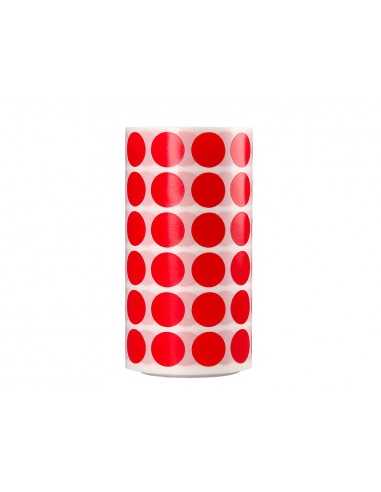Gomets liderpapel autoadhesivo circulos 15 mm rojo rollo de 2500 unidades en caja de carton