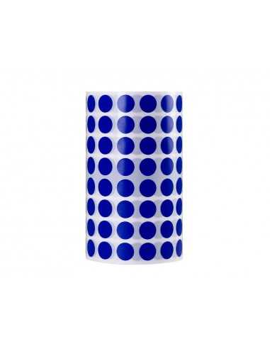 Gomets liderpapel autoadhesivo circulos 10,5 mm azul rollo de 6000 unidades en caja de carton