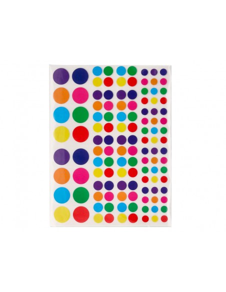 Gomets liderpapel autoadhesivo figuras de colores y tamaños surtidos bolsa de 10 hojas 1188 unidades