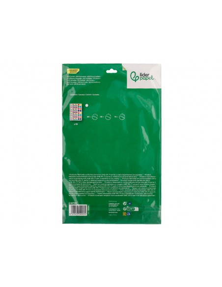 Gomets liderpapel autoadhesivo circulos colores y tamaños surtidos bolsa de 10 hojas 1200 unidades