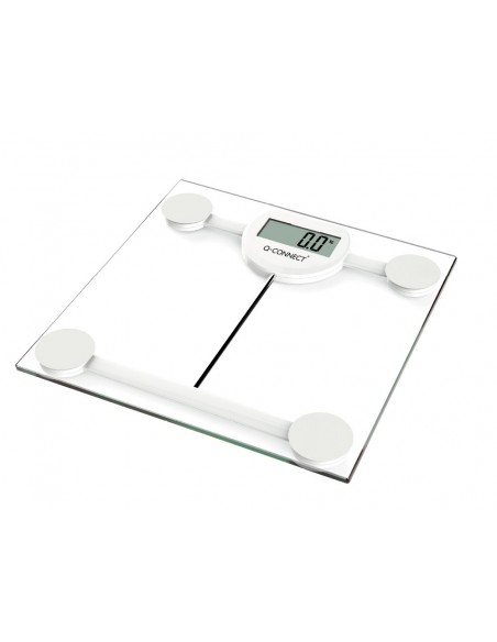 Bascula baño q-connect digital con pantalla lcd precision 100 gr capacidad de 5 kg a 180 kg 300x300x22mm