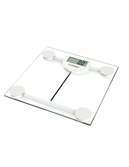 Bascula baño q-connect digital con pantalla lcd precision 100 gr capacidad de 5 kg a 180 kg 300x300x22mm