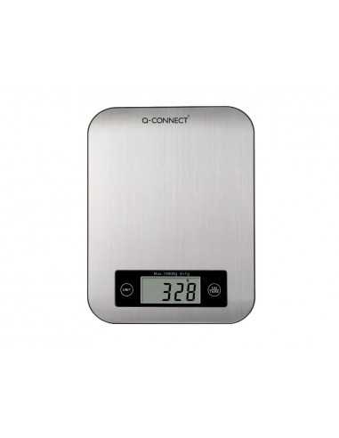 Bascula precision q-connect digital con pantalla lcd precision 1 gr capacidad de 5 gr a 10 kg 215x165x16mm