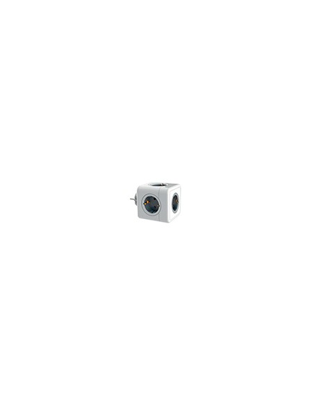 Regleta q-connect de cubo enchufe multiple power cube 5 en 1 cable de 1,4 mt 5 tomas de corriente 75x75x112mm
