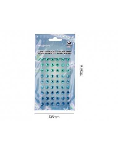 Pegatinas imaginovo gemas verdes y azules brillantes con relieve para todas superficies 190x105 mm en
