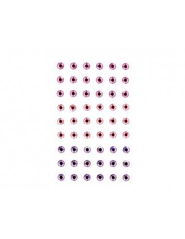 Pegatinas imaginovo gemas rosas y moradas brillantes con relieve para todas superficies 190x105 mm en