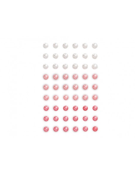 Pegatinas imaginovo gemas blancas y rosas brillantes con relieve para todas superficies 190x105 mm en