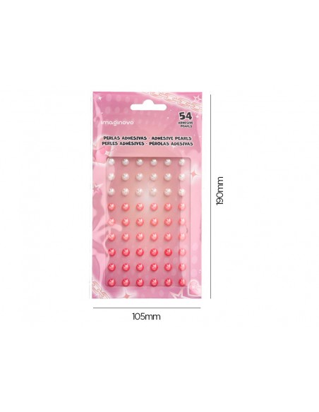 Pegatinas imaginovo gemas blancas y rosas brillantes con relieve para todas superficies 190x105 mm en