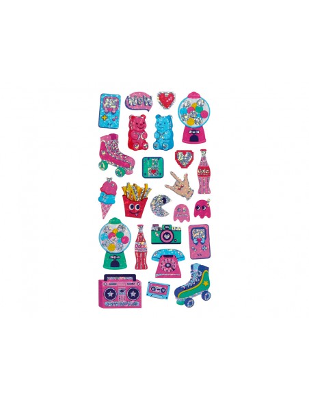 Pegatinas imaginovo diseños surtidos hobbies con brillo 214x100 mm en blister