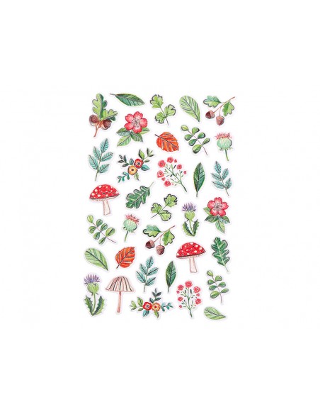 Pegatinas imaginovo flores vintage de papel 190x100 mm en blister