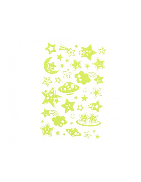 Pegatinas imaginovo luminosas estrellas con relieve 190x105 mm en blister