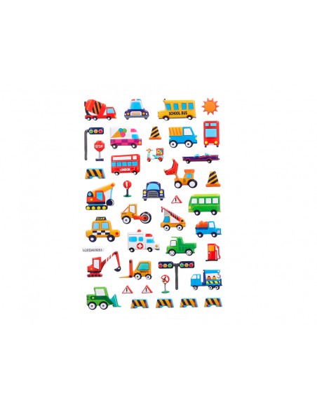 Pegatinas imaginovo kids coches con relieve 190x105 mm en blister