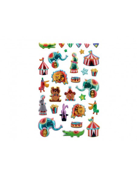 Pegatinas imaginovo kids circo goma eva 190x105 mm en blister