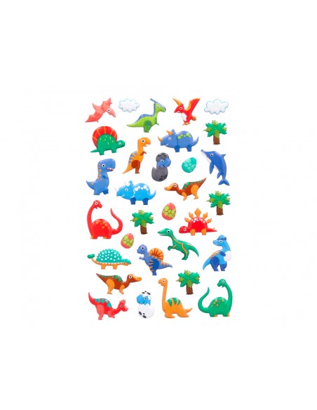 Pegatinas imaginovo kids dinosaurios goma eva 190x105 mm en blister