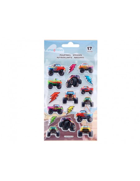 Pegatinas imaginovo kids carreras goma eva 190x105 mm en blister